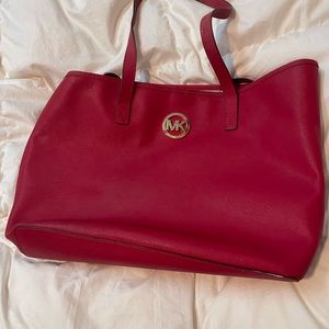 Michael Kors red tote bag gently used